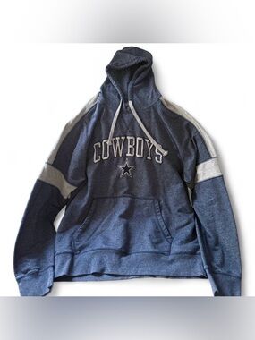 NFL Dallas Cowboys Men's Hooded Pullover Sweatshirt - Navy/Gray